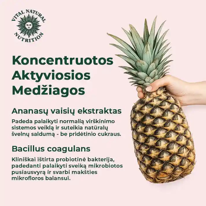 probiotinių guminukų aktyviosios medžaigos iliustracija